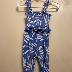 Smocked top jumpsuit